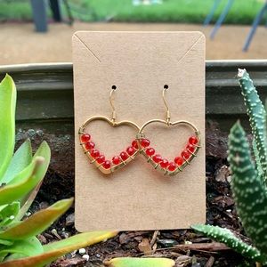 14k Gold heart earrings